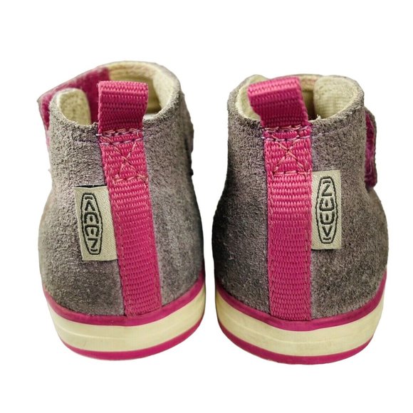 Keen Coronado High Top Pink Purple Suede Sneaker Shoes SZ 4 Toddler Non Marking - Picture 4 of 12
